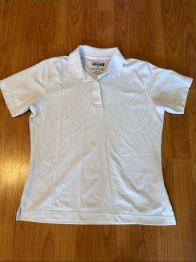 Cariloha Women  white  light Polo Shirt with Embroidered Logo